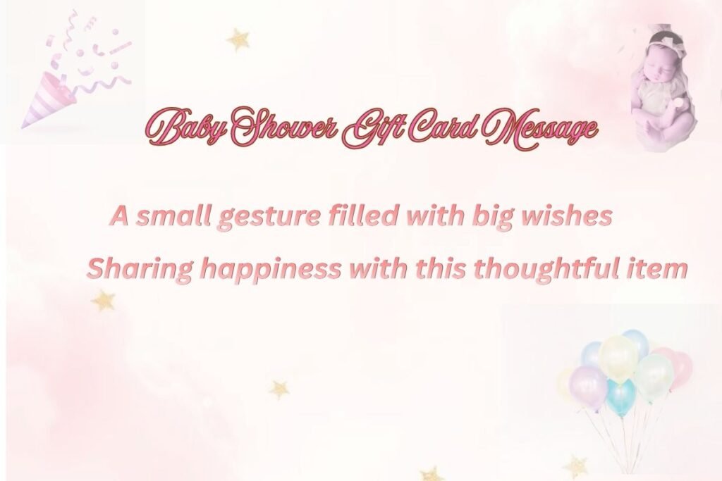 Baby Shower Gift Card Message