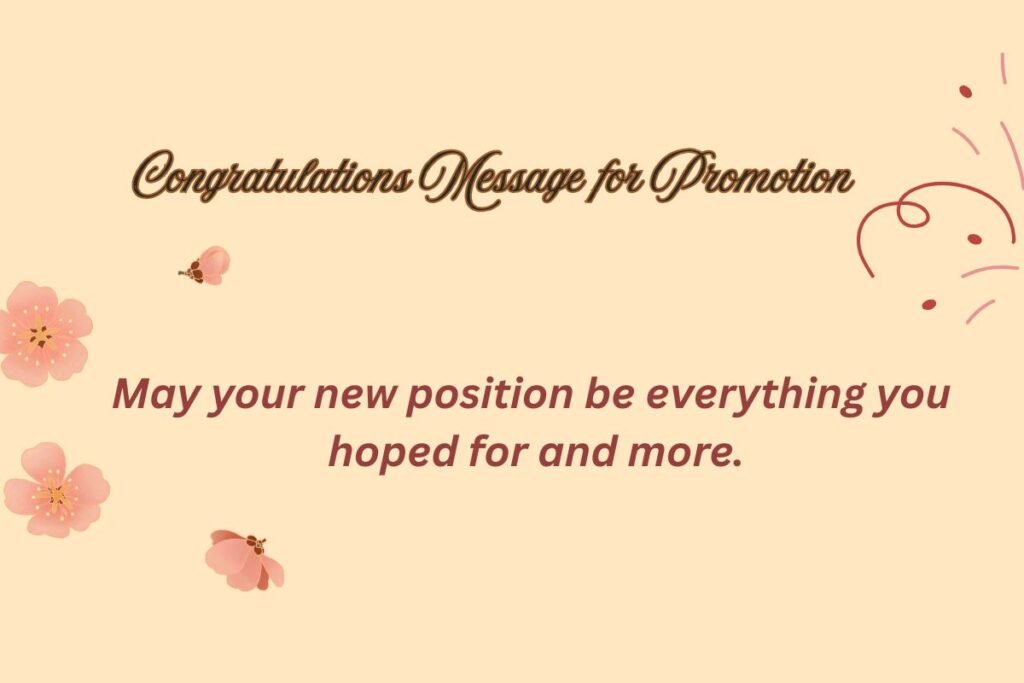 Congratulations Message for Promotion