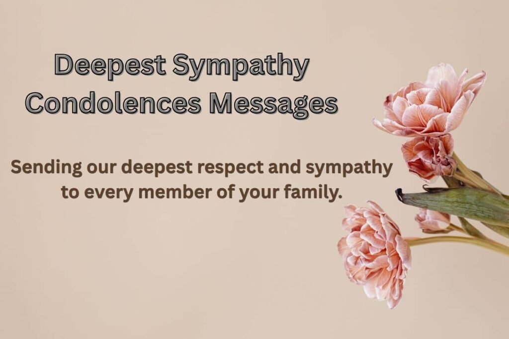 Deepest Sympathy Condolences Messages