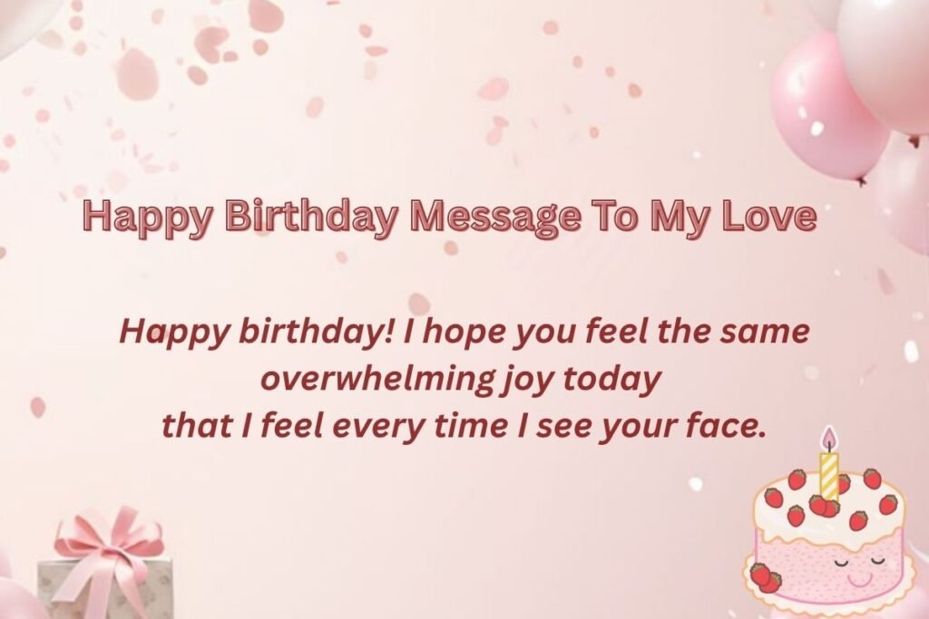 Happy Birthday Message To My Love