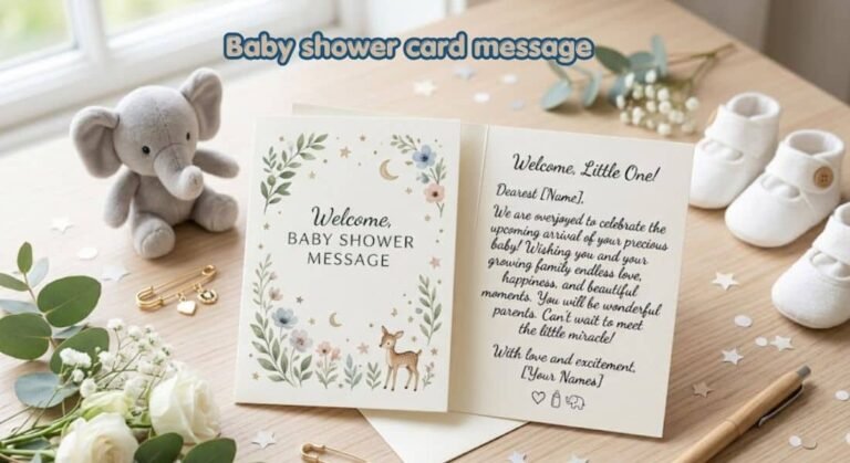 Baby Shower Card Message