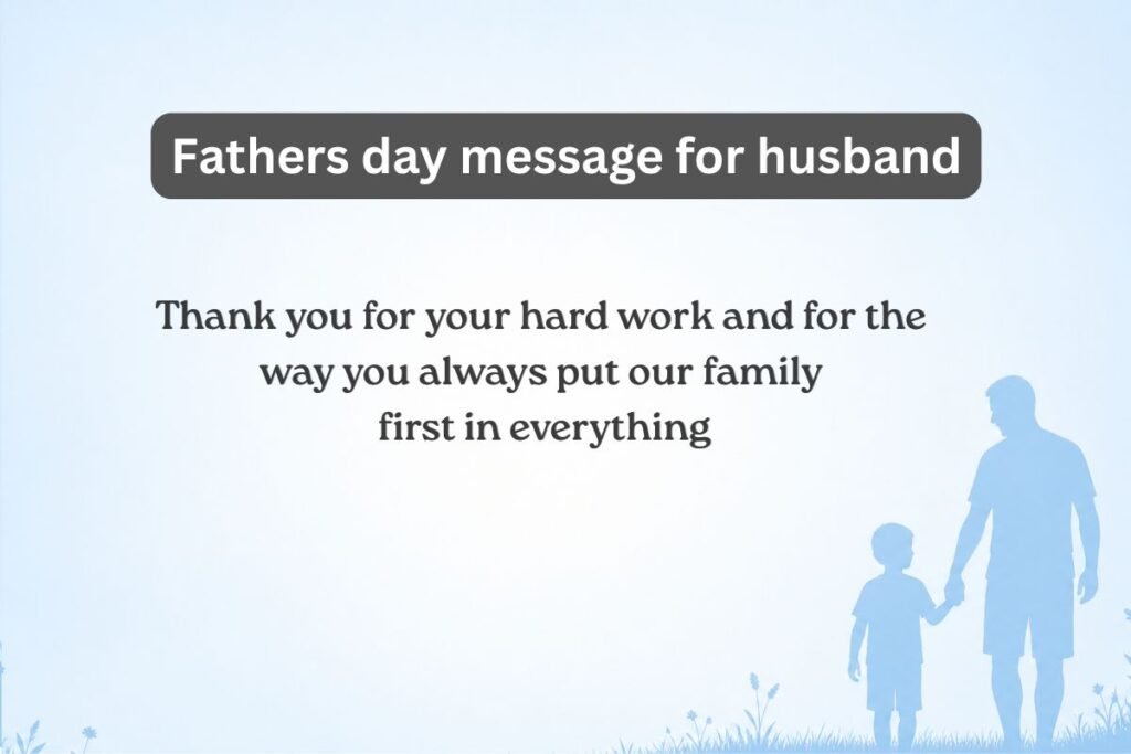 Fathers day message for husband