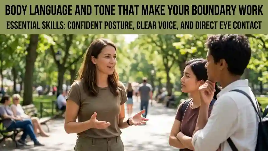 Body Language and Tone That Make Your Boundary Work image