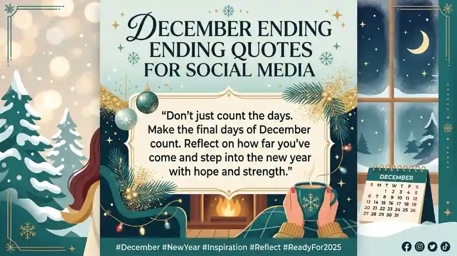 December Ending Quotes for Social Media image