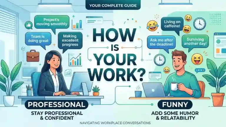 Best Replies to “How Is Your Work?” (Professional, Funny) How Is Your Work image