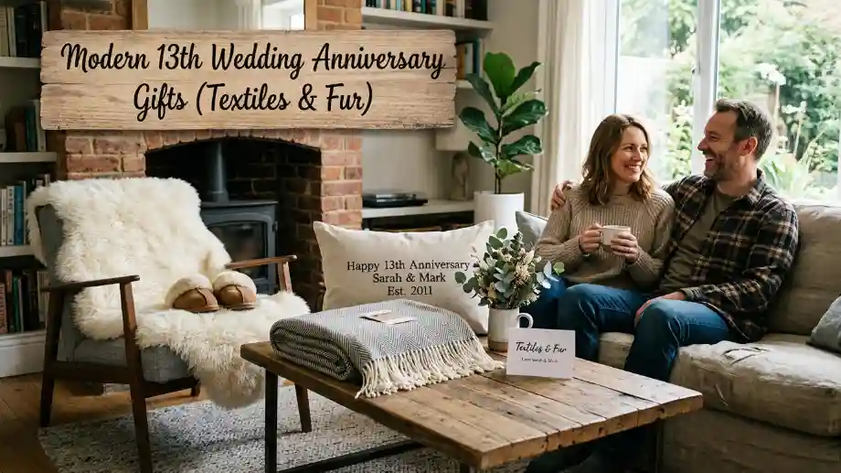Modern 13th Wedding Anniversary Gifts (Textiles & Fur) image