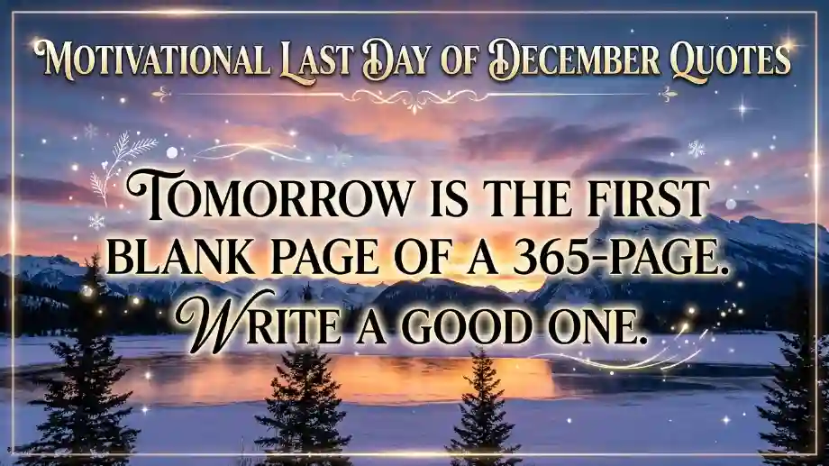 Motivational Last Day of December Quotes image