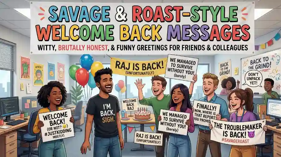 Savage and Roast-Style Welcome Back Messages image