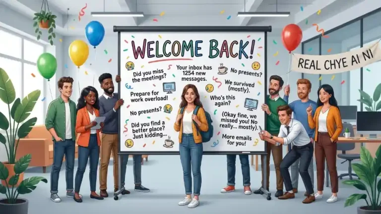 Funny Welcome Back Messages (Hilarious & Savage) funny welcome back message image