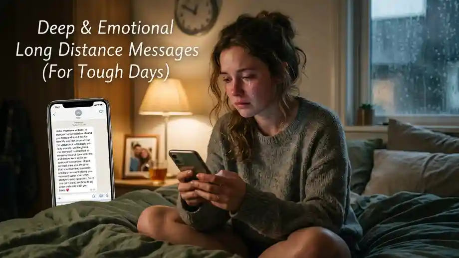 Deep & Emotional Long Distance Messages (For Tough Days) image