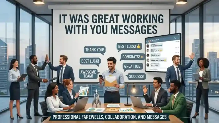 It Was Great Working With You Messages image
